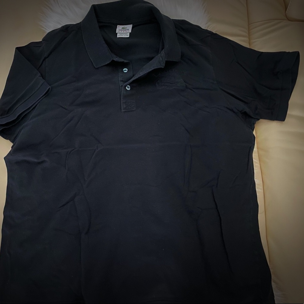 LACOSTE SPORT BLACK POLO SHIRT SIZE 8